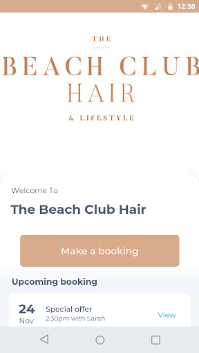 Android application The Beach Club Hair screenshort