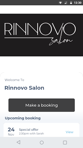 Android application Rinnovo Salon screenshort