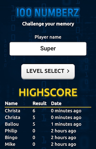 Challenge your memory - Number Screenshot 2 - AppWisp.com