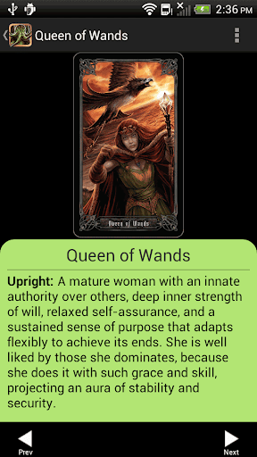 Screenshot of Necronomicon Tarot
