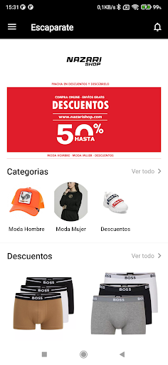 Android application Nazari Shop screenshort