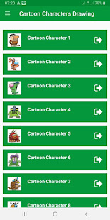 Cartoon Characters Drawing android2mod screenshots 1