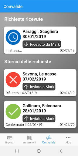 Logbook Immersioni Screen 3