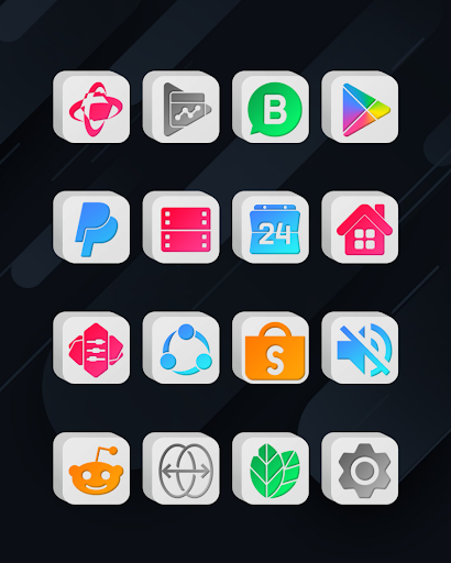Screenshot of Cubic Light - 3D Icon Pack