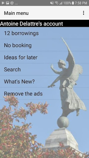 Android application Montréal Public Libraries screenshort