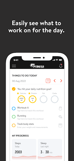 RT Fitness Online Screen 2