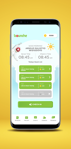 Android application Bounche screenshort