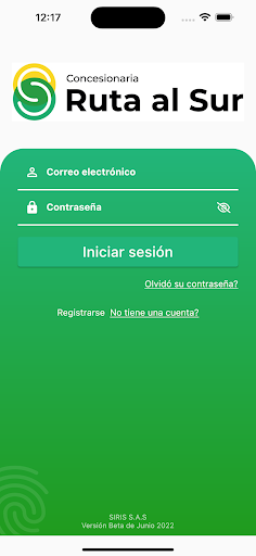 Android application Concesionaria Ruta al Sur screenshort