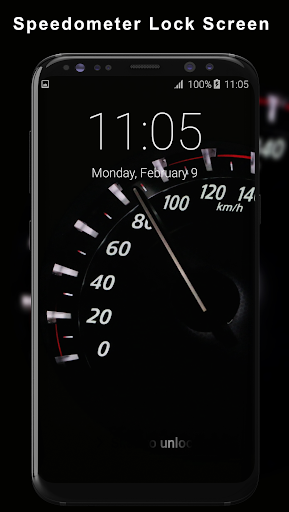 Android application Speedometer Lock Screen screenshort