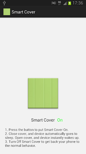 Android application Smart Cover (screen on off) screenshort
