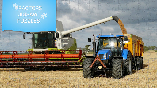 Android application Tractors jigsaw puzzles games screenshort