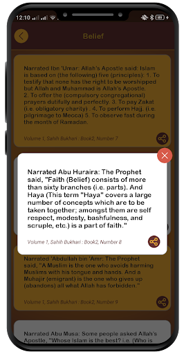 Islamic Hadith Bukhari Muslim Screen 3