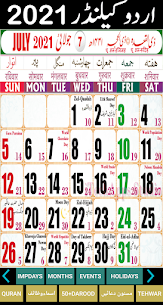 Urdu Calendar 2021 – Islamic Calendar 2021 1