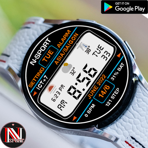 [N-SPORT500]DigitalSport watch logo