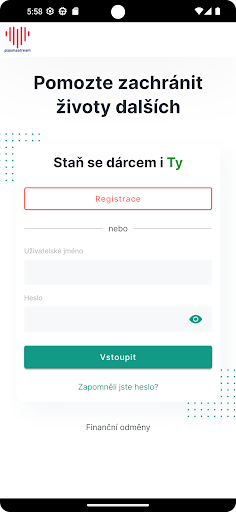 Android application Alfa plazma screenshort