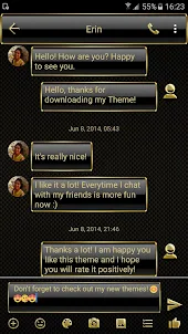 SMS Messages Frame Gold Theme