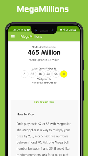 Idaho Lottery Results Screen 2