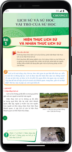 Android application Lịch sử Lớp10 screenshort