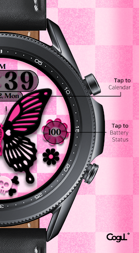 Pink Funky Butterfly_Watchface Screen 3
