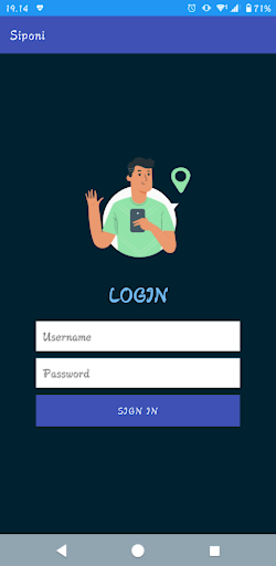 Android application SIPONI Dinas Pusdataru screenshort