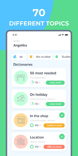 Learn Polish words - Multilang Screen 2