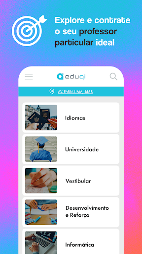 Android application Eduqi: aulas particulares screenshort