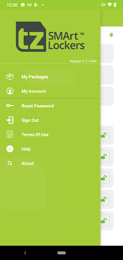 Android application TZ Campus Package Lockers screenshort