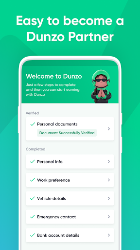 Dunzo Delivery Partner Screen 2