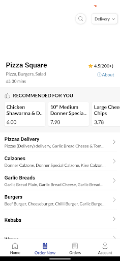 Pizza Square Screen 2