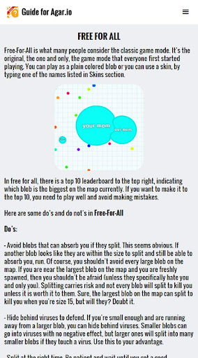 Guide for Agar.io Screen 2