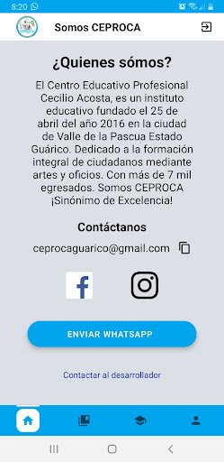 Android application Somos CEPROCA screenshort