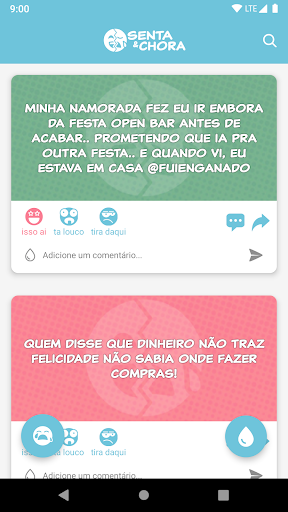Android application Senta e Chora screenshort