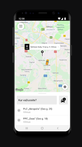 Android application ETRANSPORT: Driver services screenshort