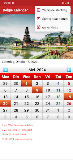 België Kalender 2024 Screen 3