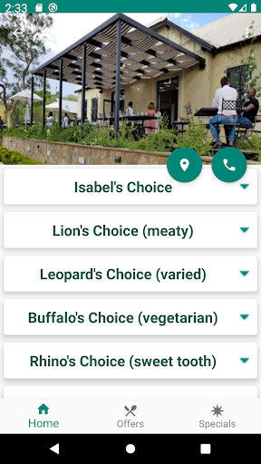 MyRestaurants Screen 2