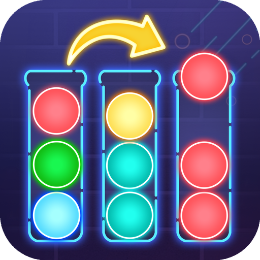Neon Ball Sort - Bubble Color Sort puzzle Games