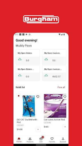 Android application Burgham Sales screenshort