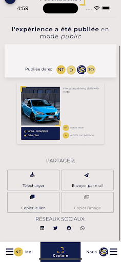 Android application AIDEN Compétences screenshort