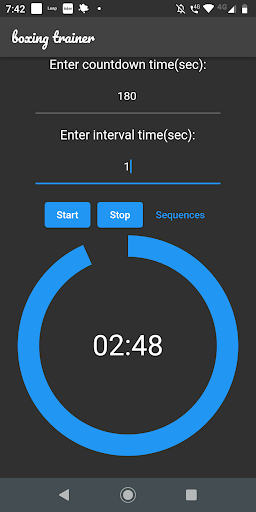 Android application Boxing coach screenshort