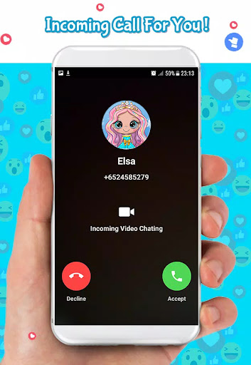 Fake Call with Elssa & Chat Screen 3