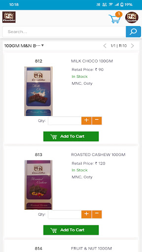 Android application M&N GOODIES screenshort