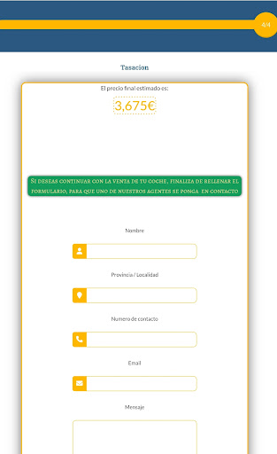 Android application CarEstima: Tasar Vender Coche screenshort