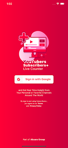 Android application Subscribers+ screenshort
