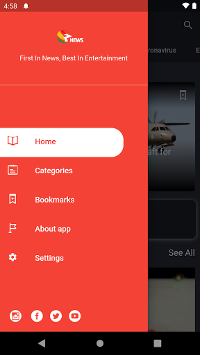 Android application 3news screenshort