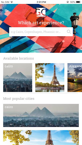 Android application GoMuseum (book guide) screenshort