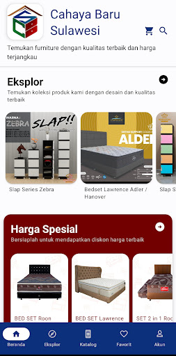 Android application CBS Furniture screenshort