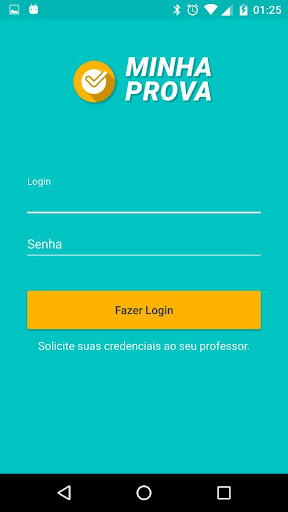 Android application Minha Prova - Aluno screenshort