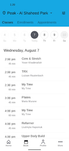 Peak Fitness Kuwait Screen 2