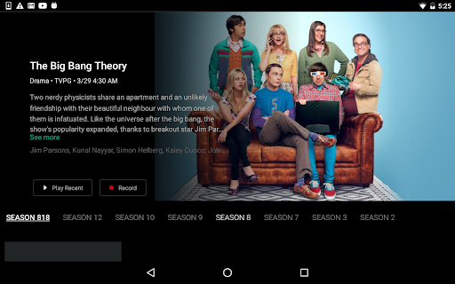 Screenshot of MergeTV