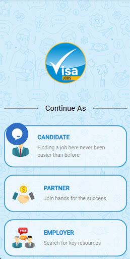Android application visajobs screenshort